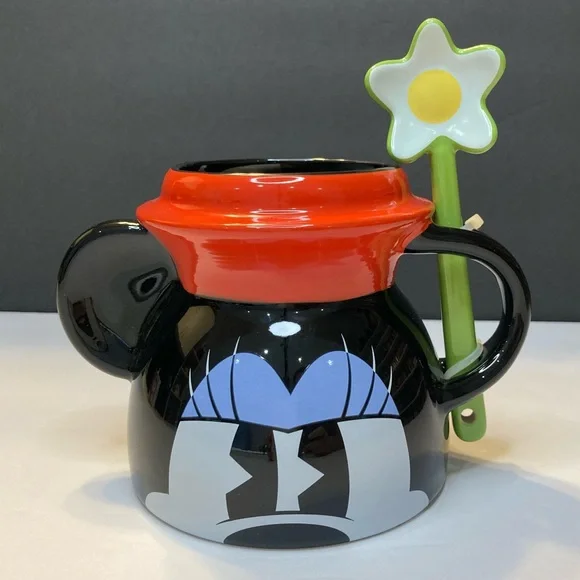 Disney Parks Minnie Mouse Mug with Flower Spoon - Picture 1 of 9